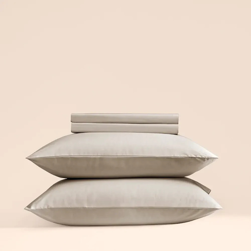%100 Pamuk Percale Lastikli Çarşaf Taş Rengi - Pure Serisi - 