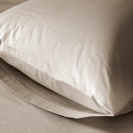%100 Pamuk Percale Lastikli Çarşaf Taş Rengi - Pure Serisi - 3