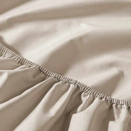 %100 Pamuk Percale Lastikli Çarşaf Taş Rengi - Pure Serisi - 5