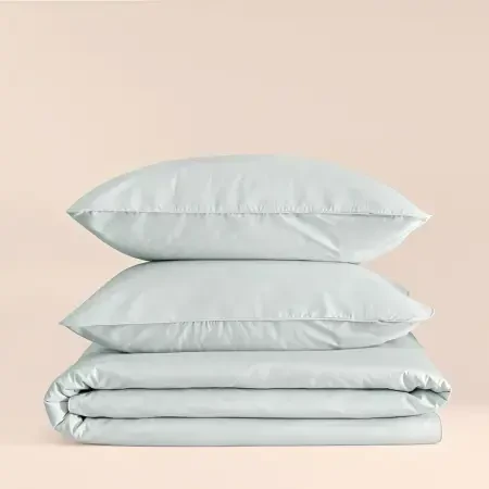 %100 Pamuk Percale Nevresim Seti 160x220 cm Mavi - Pure Serisi - Penelope (1)