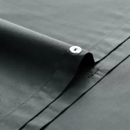 %100 Pamuk Percale Nevresim Seti 200x220 cm Antrasit - Juana Serisi - 4