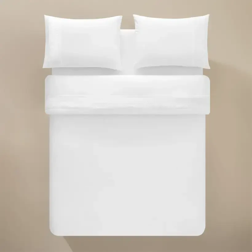 %100 Pamuk Percale Nevresim Seti Beyaz - Juana Serisi - 