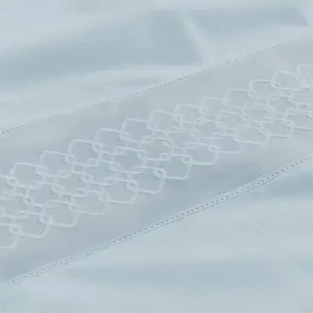 %100 Pamuk Percale Nevresim Seti 200x220 cm Mavi - Juana Serisi - 5