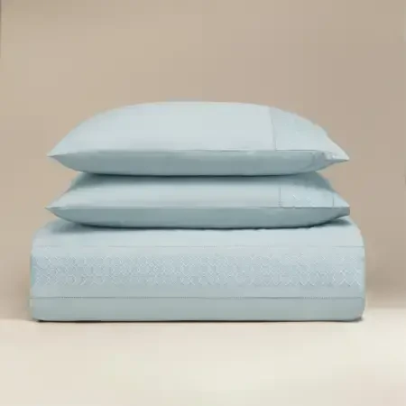 %100 Pamuk Percale Nevresim Seti 200x220 cm Mavi - Juana Serisi - 6