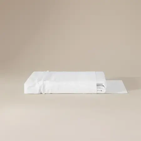 %100 Pamuk Percale Nevresim Seti 240x220 cm Beyaz - Juana Serisi - 8