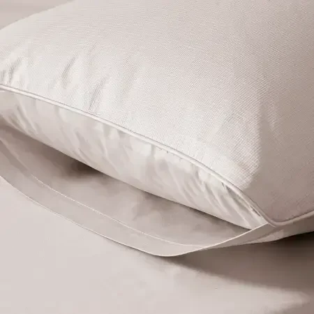 %100 Pamuk Percale Nevresim Seti 240x220 cm Gri - Pure Serisi - 4