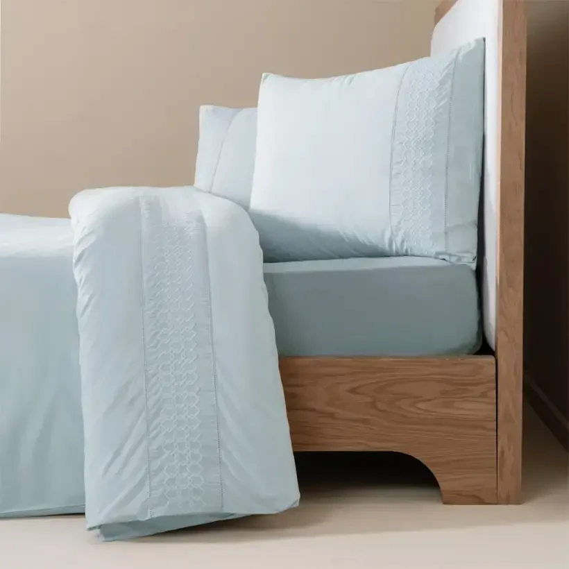 %100 Pamuk Percale Nevresim Seti 240x220 cm Mavi - Juana Serisi - PENELOPE