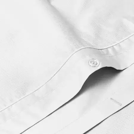 %100 Pamuk Percale Nevresim Seti 260x240 cm Beyaz - Pure Serisi - 5