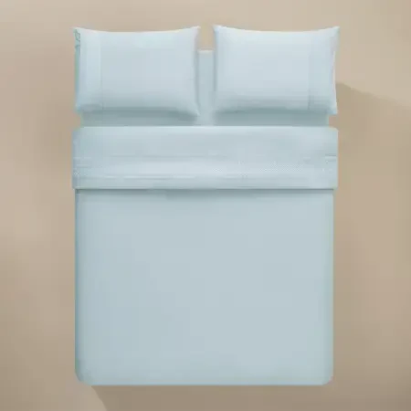 %100 Pamuk Percale Nevresim Seti 260x240 cm Mavi - Juana Serisi - PENELOPE (1)