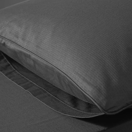 %100 Pamuk Percale Nevresim Seti Antrasit - Pure Serisi - 4
