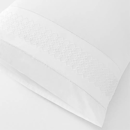 %100 Pamuk Percale Nevresim Seti Beyaz - Juana Serisi - 3