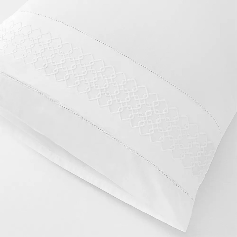 %100 Pamuk Percale Nevresim Seti Beyaz - Juana Serisi - 