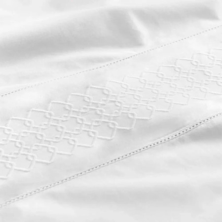 %100 Pamuk Percale Nevresim Seti Beyaz - Juana Serisi - 5