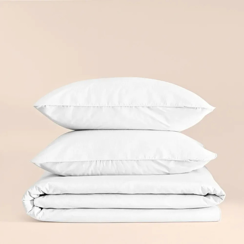 %100 Pamuk Percale Nevresim Seti Beyaz - Pure Serisi - 