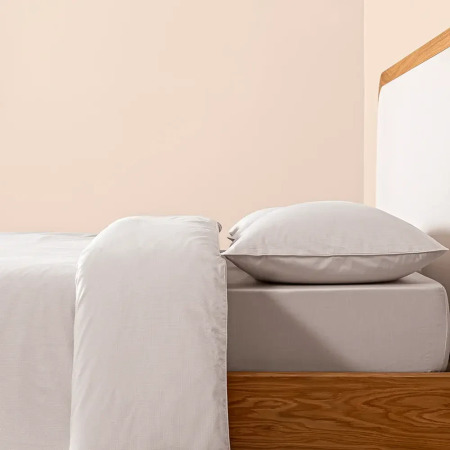 %100 Pamuk Percale Nevresim Seti Gri - Pure Serisi - 7