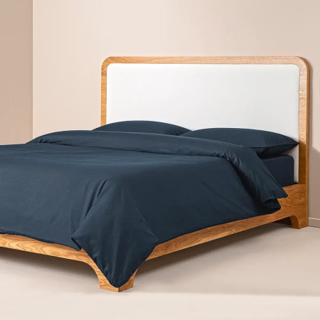 %100 Pamuk Percale Nevresim Seti Lacivert - Pure Serisi - PENELOPE