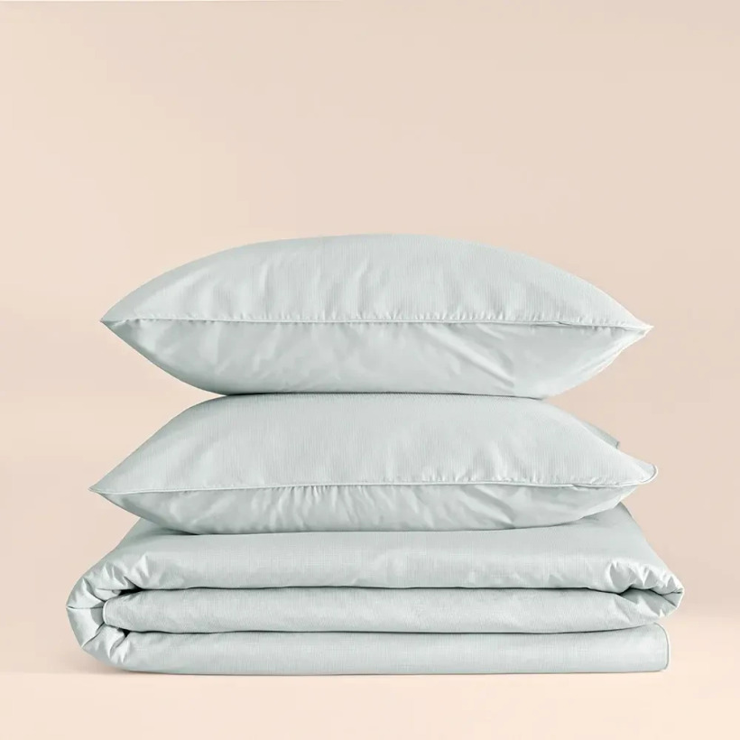 %100 Pamuk Percale Nevresim Seti Mavi - Pure Serisi - 
