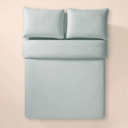 %100 Pamuk Percale Nevresim Seti Mavi - Pure Serisi - 3