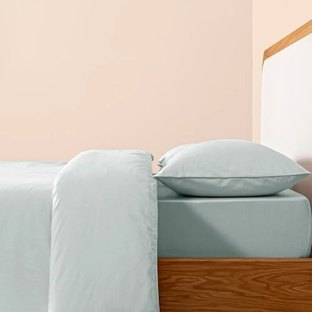%100 Pamuk Percale Nevresim Seti Mavi - Pure Serisi - 7