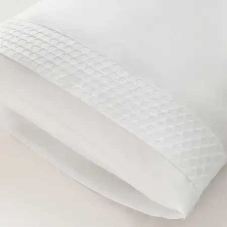 %100 Pamuk Saten Kumaş Nevresim Seti 240x220 cm Beyaz - Regina Serisi - 3