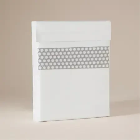 %100 Pamuk Saten Kumaş Nevresim Seti 260x240 cm Beyaz Mavi - Regina Serisi - 6