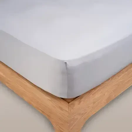 %100 Pamuk Saten Lastikli Çarşaf Seti 200x200 cm Mavi - Lia Serisi - 3