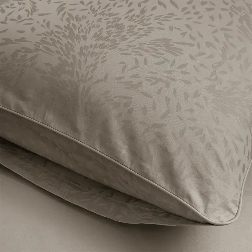 %100 Pamuk Saten Nevresim Seti 200x220 cm Taş - Plume Serisi - 