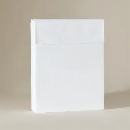 %100 Pamuk Saten Nevresim Seti 240x220 cm Beyaz - Plume Serisi - 7