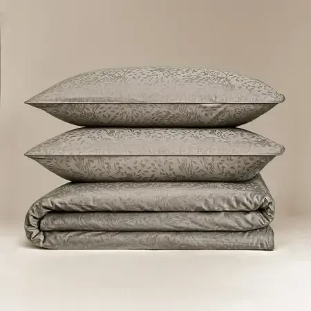 %100 Pamuk Saten Nevresim Seti 240x220 cm Taş - Plume Serisi - 6