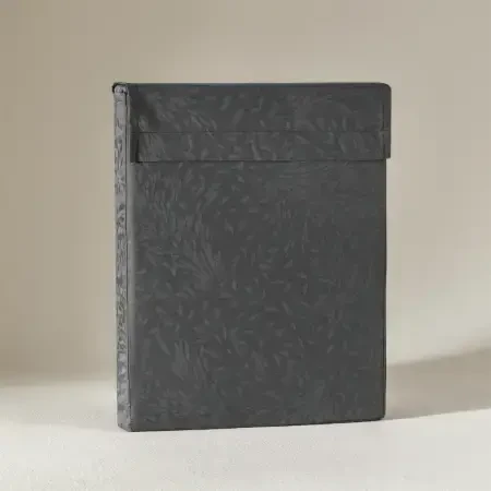 %100 Pamuk Saten Nevresim Seti 260x240 cm Antrasit - Plume Serisi - 7