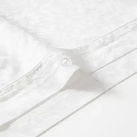 %100 Pamuk Saten Nevresim Seti 260x240 cm Beyaz - Plume Serisi - 4