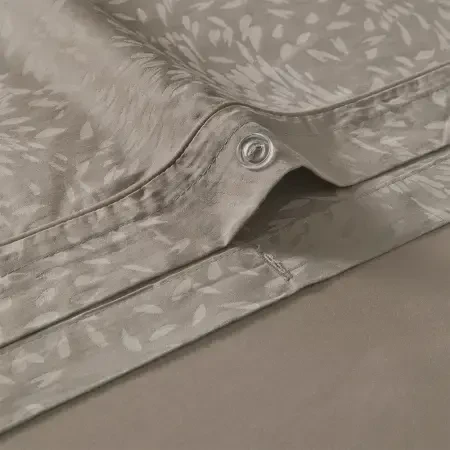 %100 Pamuk Saten Nevresim Seti 260x240 cm Taş - Plume Serisi - 4