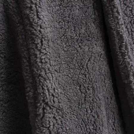 Peluş Sabahlık L-XL Antrasit - 5