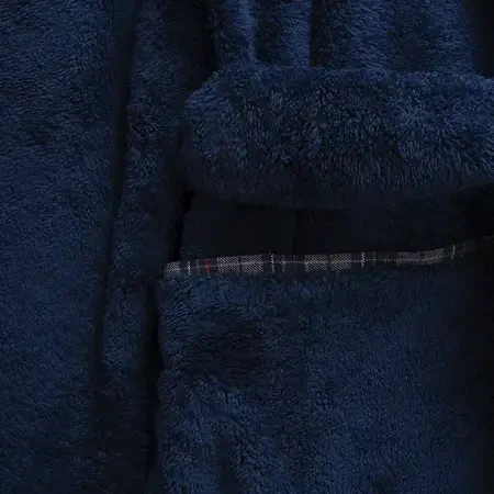 Peluş Sabahlık L-XL Lacivert - 4