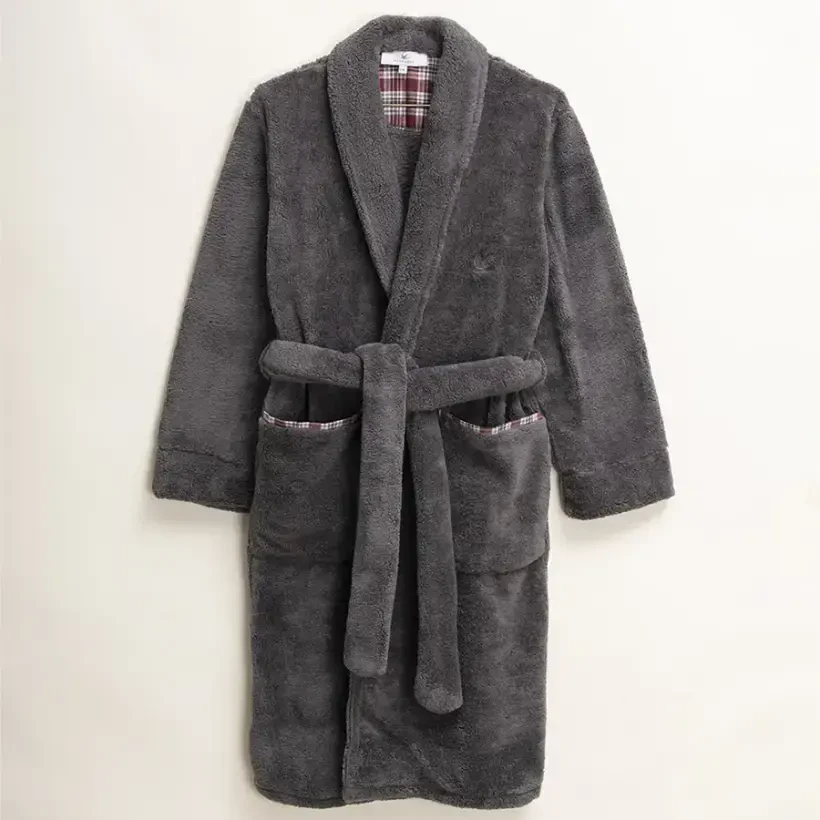 Peluş Sabahlık S-M Antrasit - Penelope