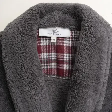 Peluş Sabahlık S-M Antrasit - Penelope (1)