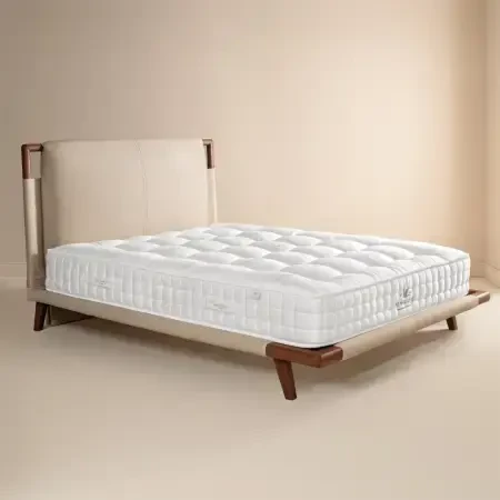 Saf İngiliz Yünü Isı Dengeleyici Doğal Lateks El Yapımı Çift Kişilik Yatak 160x200 cm - Berkeley - 1