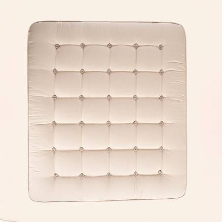 Saf İngiliz Yünü ve Organik Pamuk Isı Dengeleyici El Yapımı Tek Kişilik Yatak 120x200 cm - Burlington - 13