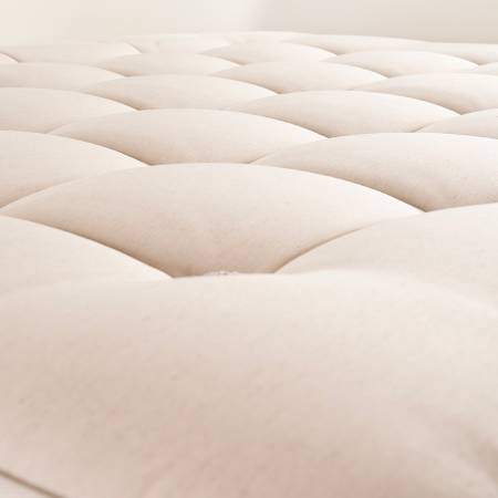 Saf İngiliz Yünü ve Organik Pamuk Isı Dengeleyici El Yapımı Tek Kişilik Yatak 140x200 cm - Burlington - 14