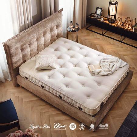 Saf İngiliz Yünü ve Organik Pamuk Isı Dengeleyici El Yapımı Çift Kişilik Yatak 160x200 cm - Burlington - 16