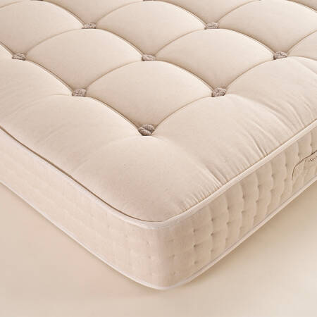 Saf İngiliz Yünü ve Organik Pamuk Isı Dengeleyici El Yapımı King Size Yatak 200x200 cm - Burlington - 9