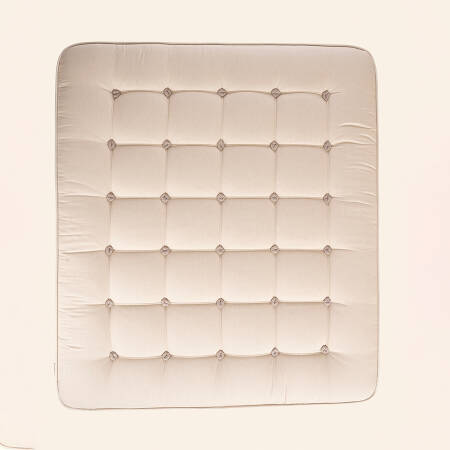 Saf İngiliz Yünü ve Organik Pamuk Isı Dengeleyici El Yapımı King Size Yatak 200x200 cm - Burlington - 13