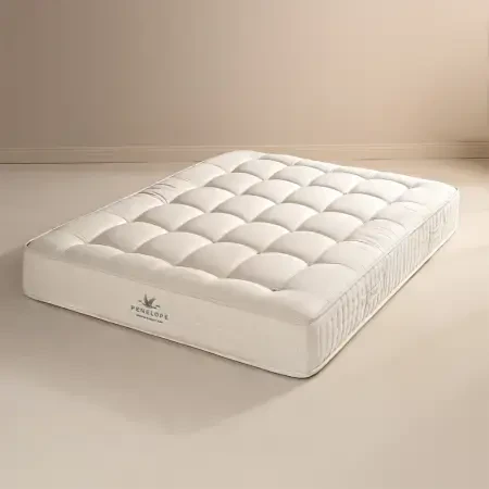 Saf İngiliz Yünü ve Organik Pamuk Isı Dengeleyici El Yapımı King Size Yatak 200x200 cm - Burlington - 3