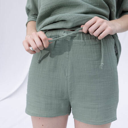 %100 Müslin Pamuk Şort Çağla S-M - Serli Keçoğlu Koleksiyonu - 8