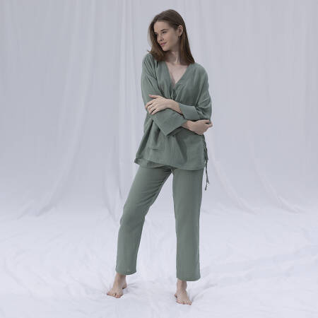 by Serli Keçoğlu Müslin Uzun Pantolon Çağla L-XL - 1