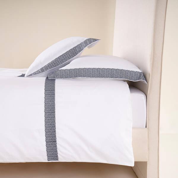 %100 Pamuk Saten Nevresim Seti 240x220 cm Lacivert - Elegance Serisi - Penelope