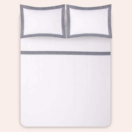 %100 Pamuk Saten Nevresim Seti 240x220 cm Lacivert - Elegance Serisi - 4