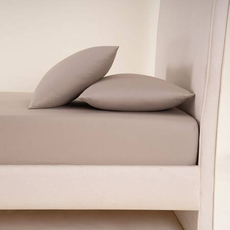 Laura Percale Easy Care Lastikli Çarşaf Seti Açık Gri 160X200+35 - Penelope