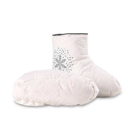 %100 Kaz Tüyü Dolgu Ev ve Uyku Botu Gri M - Patico Serisi - Penelope