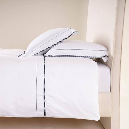 %100 Pamuk Saten Nevresim Seti 200x220 cm Lacivert - Piyano Serisi - 1